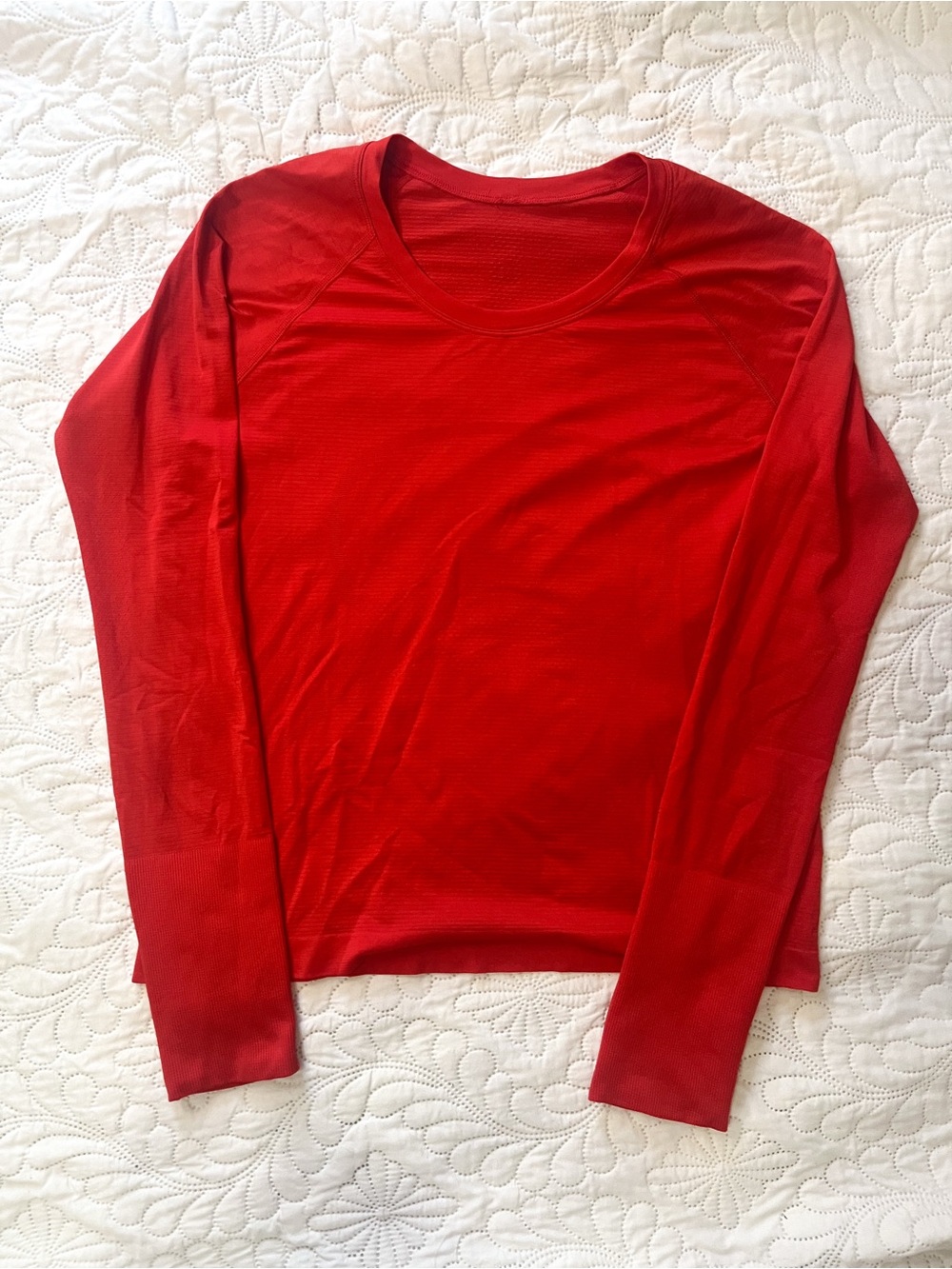 Lululemon Woman’s Dark Red Lululemon Swiftly Tech Long Sleeve